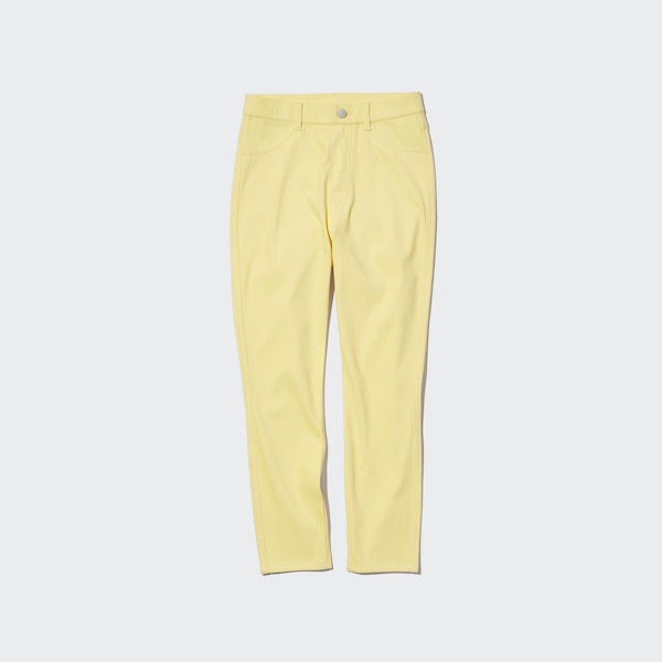 Yellow Women Uniqlo Ultra Stretch High-Rise Cropped Leggings Pants | 1578-IRKUV